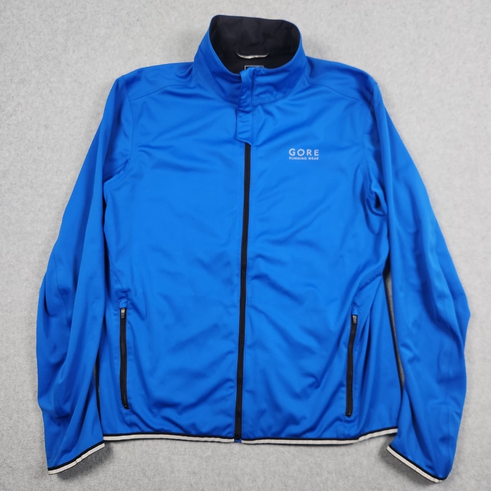 Gore Jacket Womens Large Blue Running Wear Windstopper‎ Active Shell Full Zip
